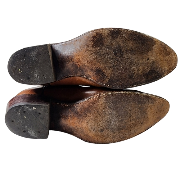 DAN POST MENS BROWN LEATHER WESTERN/COWBOY BOOTS SZ 9 D STYLE 233086/16625 - Picture 8 of 10